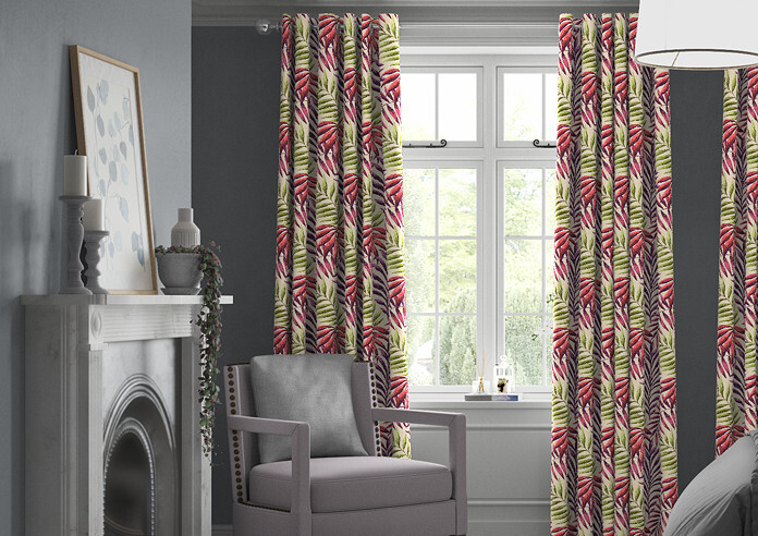 Manila, Cranberry - Made to Measure Curtains - Image 3